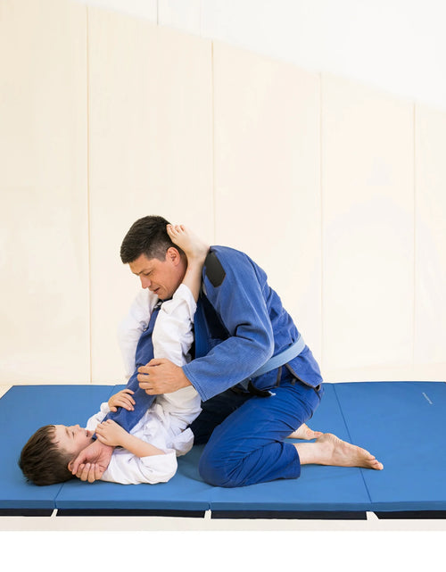 Load image into Gallery viewer, 10Ft X 4Ft X 2In 4-Panel All-Purpose Folding Gymnastics Mat, Blue
