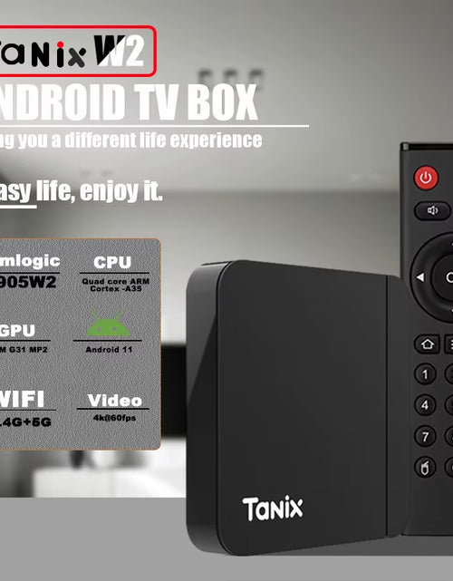 Load image into Gallery viewer, Original  W2 Android 11 TV Box Amlogic S905W2 2G/16G AV1 BT TVBOX 2.4G&amp;5G Dual Wifi 4K HD Set Top Box 4G/64G Media Player
