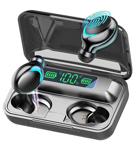 Bluetooth Earbuds,Wireless Bluetooth Earphones, Wireless Earbuds with 2200MAH Charging Case and Emergency Power Bank for Adult