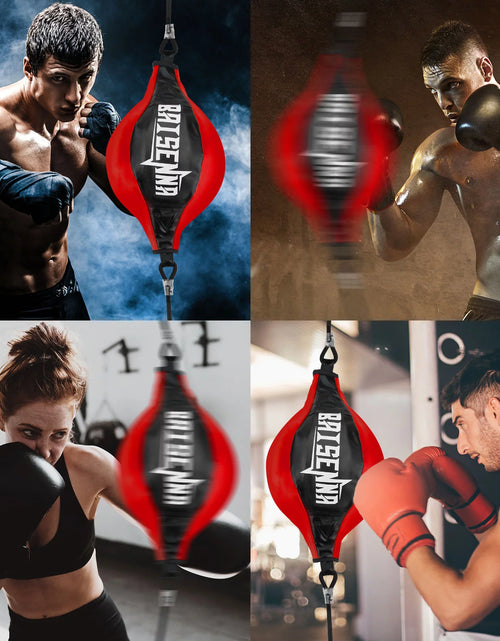 Load image into Gallery viewer, Double End Ball,  Boxing Speed Dodge Training Ball Leather Punch Bag Hanging Speed Ball for Gym Boxing Speed Training, Includes Cord, Stress Relief Exercise Equipment, Adult Teenagerss
