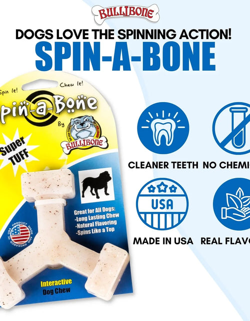 Load image into Gallery viewer, Spin-A-Bone Dog Chew Toy with Bacon Flavor for Dental Health

