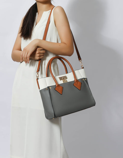 Load image into Gallery viewer, Brynlee Women'S Tote Bag &amp; Wristlet Wallet, Crossbody Purse Handbag 2 Pcs by Mia K - Navy

