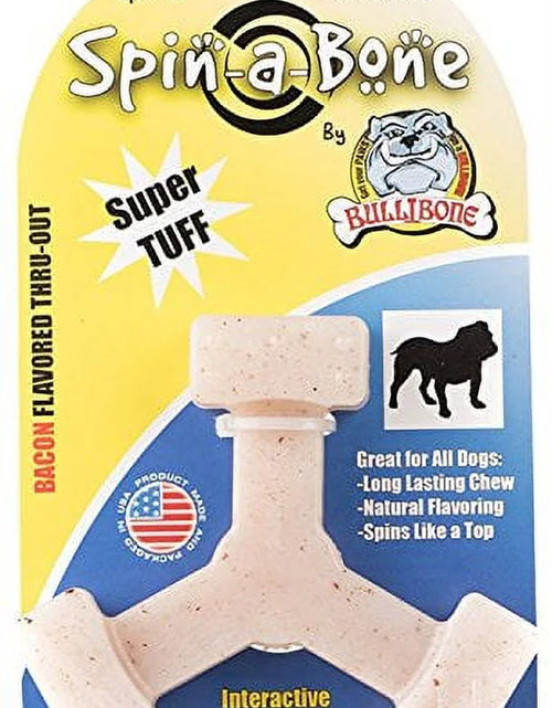 Load image into Gallery viewer, Spin-A-Bone Dog Chew Toy with Bacon Flavor for Dental Health
