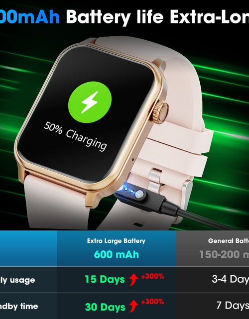 Load image into Gallery viewer, 46Mm Extra Large Battery Smartwatch, (Answer Make Calls/Standby Time 60 Days/120+ Sport Mode)Fits for Android and Iphone Devices,Perfect Gift (Pink)
