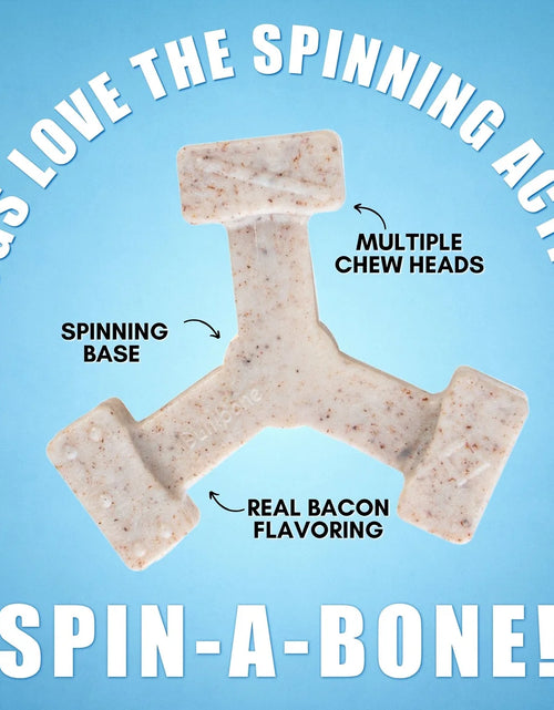 Load image into Gallery viewer, Spin-A-Bone Dog Chew Toy with Bacon Flavor for Dental Health
