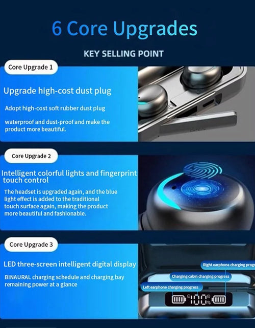 Load image into Gallery viewer, Bluetooth Earbuds,Wireless Bluetooth Earphones, Wireless Earbuds with 2200MAH Charging Case and Emergency Power Bank for Adult
