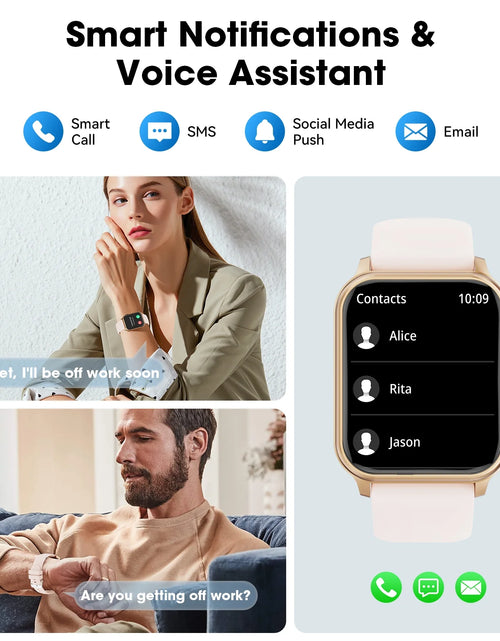 Load image into Gallery viewer, 46Mm Extra Large Battery Smartwatch, (Answer Make Calls/Standby Time 60 Days/120+ Sport Mode)Fits for Android and Iphone Devices,Perfect Gift (Pink)
