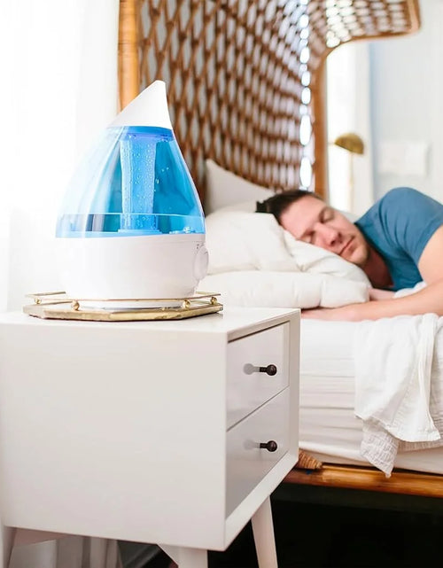 Load image into Gallery viewer, Crane USA Cool Mist Humidifier for Bedroom, Baby Nursery, Kids Room or Office, 1 Gallon Tank, Blue
