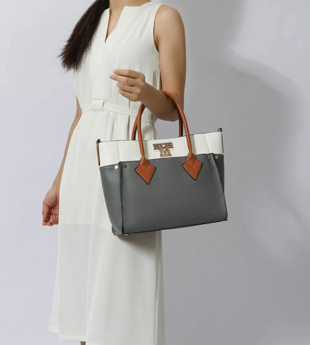 Brynlee Women'S Tote Bag & Wristlet Wallet, Crossbody Purse Handbag 2 Pcs by Mia K - Navy