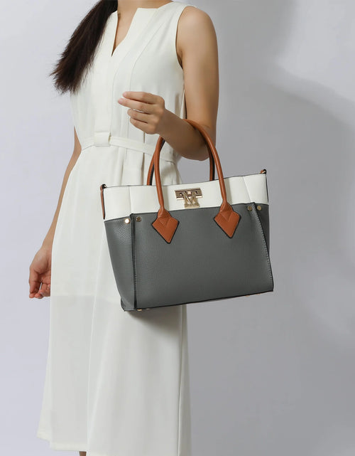Load image into Gallery viewer, Brynlee Women'S Tote Bag &amp; Wristlet Wallet, Crossbody Purse Handbag 2 Pcs by Mia K - Navy
