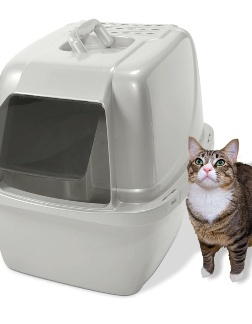 Load image into Gallery viewer, Pets Odor Control Large Enclosed Cat Litter Box, Hooded, Pearl, CP6
