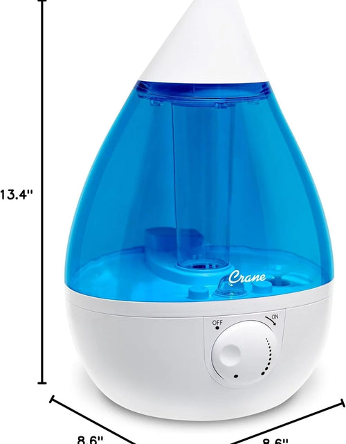 Load image into Gallery viewer, Crane USA Cool Mist Humidifier for Bedroom, Baby Nursery, Kids Room or Office, 1 Gallon Tank, Blue
