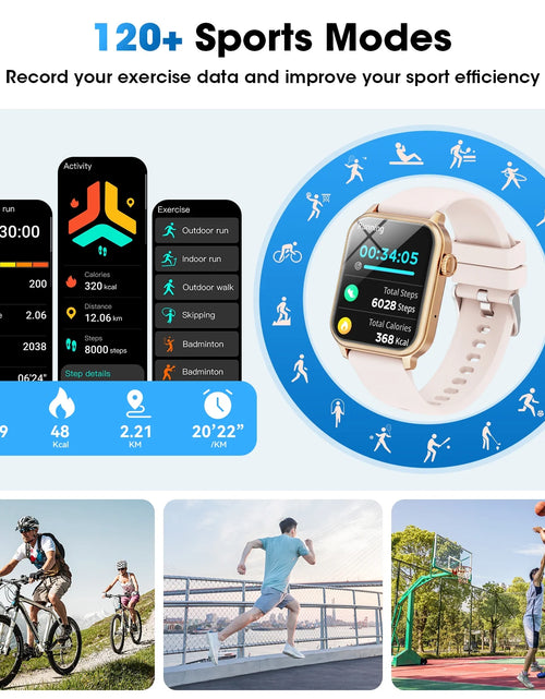 Load image into Gallery viewer, 46Mm Extra Large Battery Smartwatch, (Answer Make Calls/Standby Time 60 Days/120+ Sport Mode)Fits for Android and Iphone Devices,Perfect Gift (Pink)
