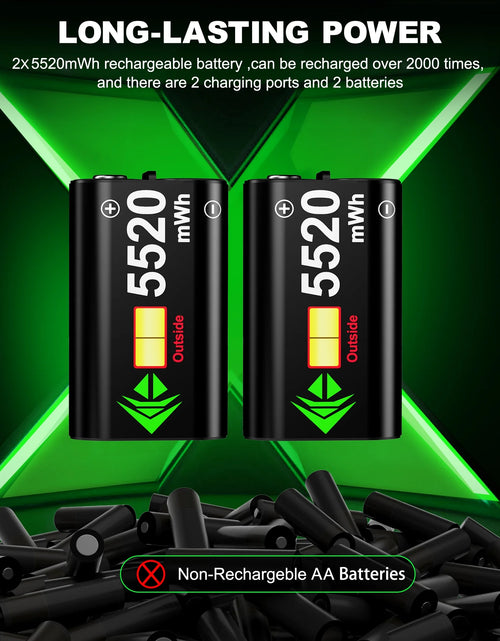 Load image into Gallery viewer, Xbox Controller Charger Station with 2*5520Mwh Rechargeable Battery Pack for Xbox Series X/ Series S/Xbox One,Black
