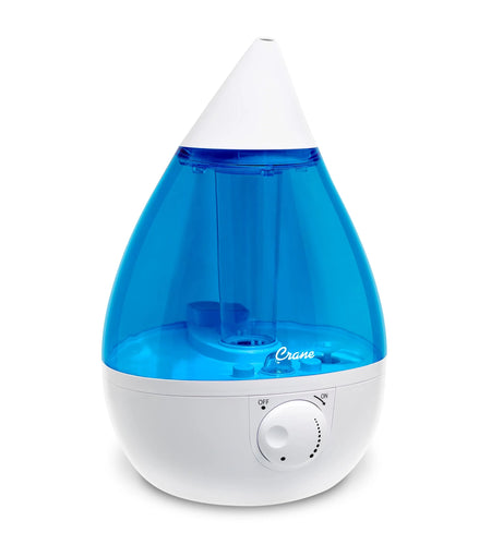 Crane USA Cool Mist Humidifier for Bedroom, Baby Nursery, Kids Room or Office, 1 Gallon Tank, Blue