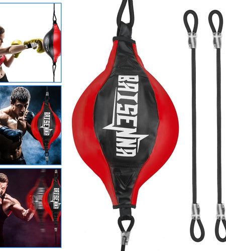 Double End Ball,  Boxing Speed Dodge Training Ball Leather Punch Bag Hanging Speed Ball for Gym Boxing Speed Training, Includes Cord, Stress Relief Exercise Equipment, Adult Teenagerss