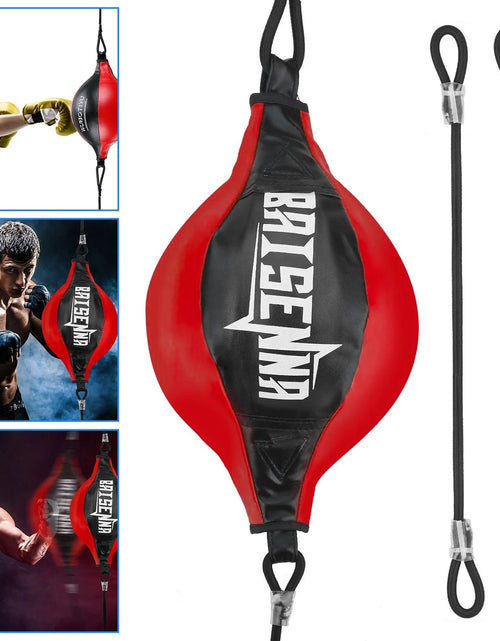 Load image into Gallery viewer, Double End Ball,  Boxing Speed Dodge Training Ball Leather Punch Bag Hanging Speed Ball for Gym Boxing Speed Training, Includes Cord, Stress Relief Exercise Equipment, Adult Teenagerss
