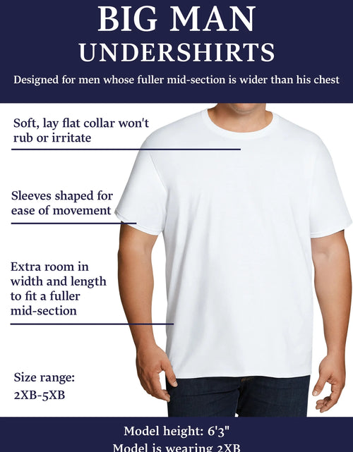 Load image into Gallery viewer, Men'S Crew Neck T-Shirt Undershirts, White Multipacks, Also Available in Big &amp; Tall
