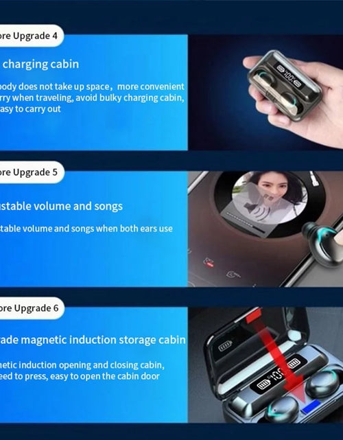 Load image into Gallery viewer, Bluetooth Earbuds,Wireless Bluetooth Earphones, Wireless Earbuds with 2200MAH Charging Case and Emergency Power Bank for Adult
