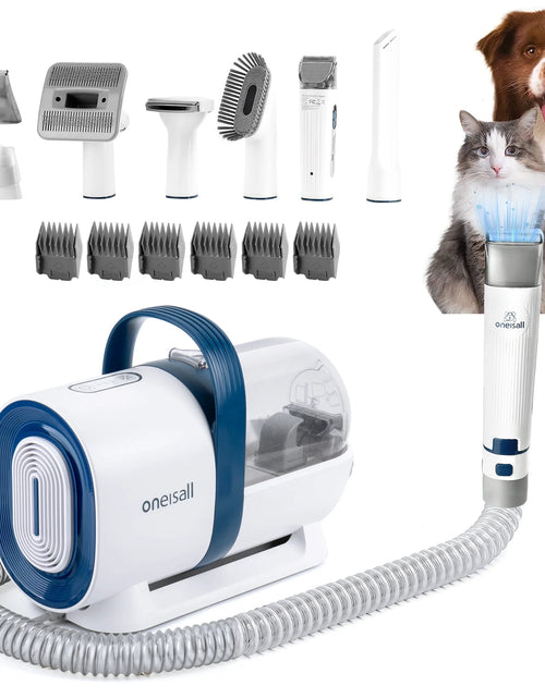 Load image into Gallery viewer, 7 in 1 Dog Grooming Kit, Low Noise Pet Grooming Vacuum with 1.5 L Dust Cup, Dog Vacuum for Shedding Grooming, with 7 Professional Grooming Tools for Dogs Cats Pet Hair &amp; Home Car Cleaning
