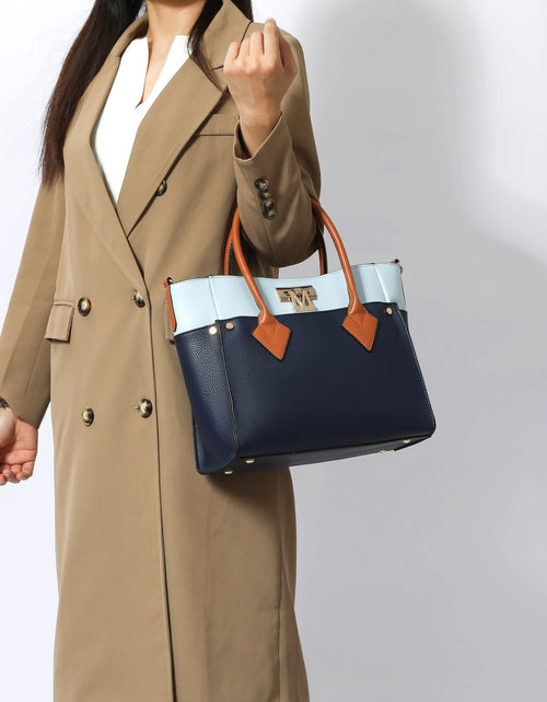 Load image into Gallery viewer, Brynlee Women'S Tote Bag &amp; Wristlet Wallet, Crossbody Purse Handbag 2 Pcs by Mia K - Navy
