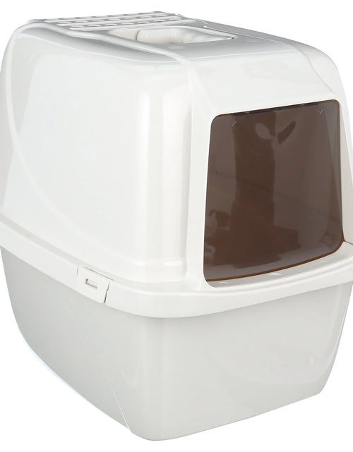 Load image into Gallery viewer, Pets Odor Control Large Enclosed Cat Litter Box, Hooded, Pearl, CP6
