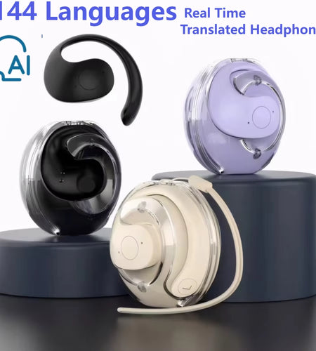 Intelligent Real-Time Translation Earbuds Global 144 Languages Wireless BT Translation Earphones Waterproof Smart Voice Earbuds