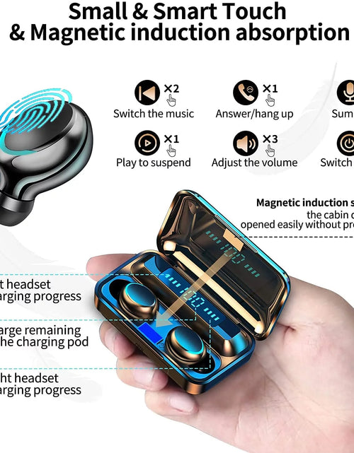 Load image into Gallery viewer, Bluetooth Earbuds,Wireless Bluetooth Earphones, Wireless Earbuds with 2200MAH Charging Case and Emergency Power Bank for Adult
