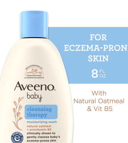 Infant Baby Cleansing Therapy Moisturizing Bath Body Wash, Oatmeal, 8 Oz