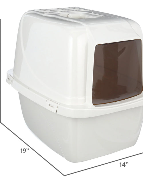 Load image into Gallery viewer, Pets Odor Control Large Enclosed Cat Litter Box, Hooded, Pearl, CP6
