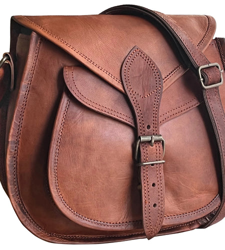 Women Leather Handbag 11" Fashion Crossbody Sling Bag Ladies Purse Travel Tote Satchel Hobo Shoulder Messenger Bag Vintage Gift by