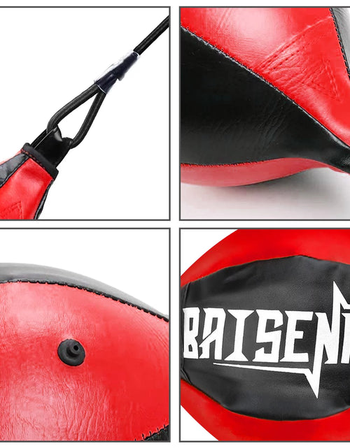 Load image into Gallery viewer, Double End Ball,  Boxing Speed Dodge Training Ball Leather Punch Bag Hanging Speed Ball for Gym Boxing Speed Training, Includes Cord, Stress Relief Exercise Equipment, Adult Teenagerss
